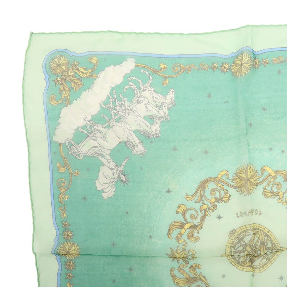 Hermes Carre 40 Cosmos Silk Scarf Green - Picture 7 of 12